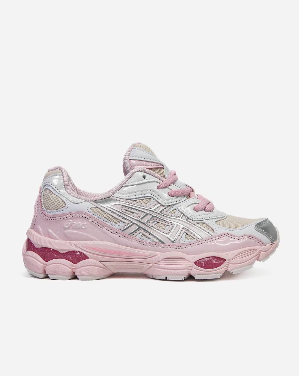 Женские кроссовки ASICS GEL-NYC Pink Beige Silver
