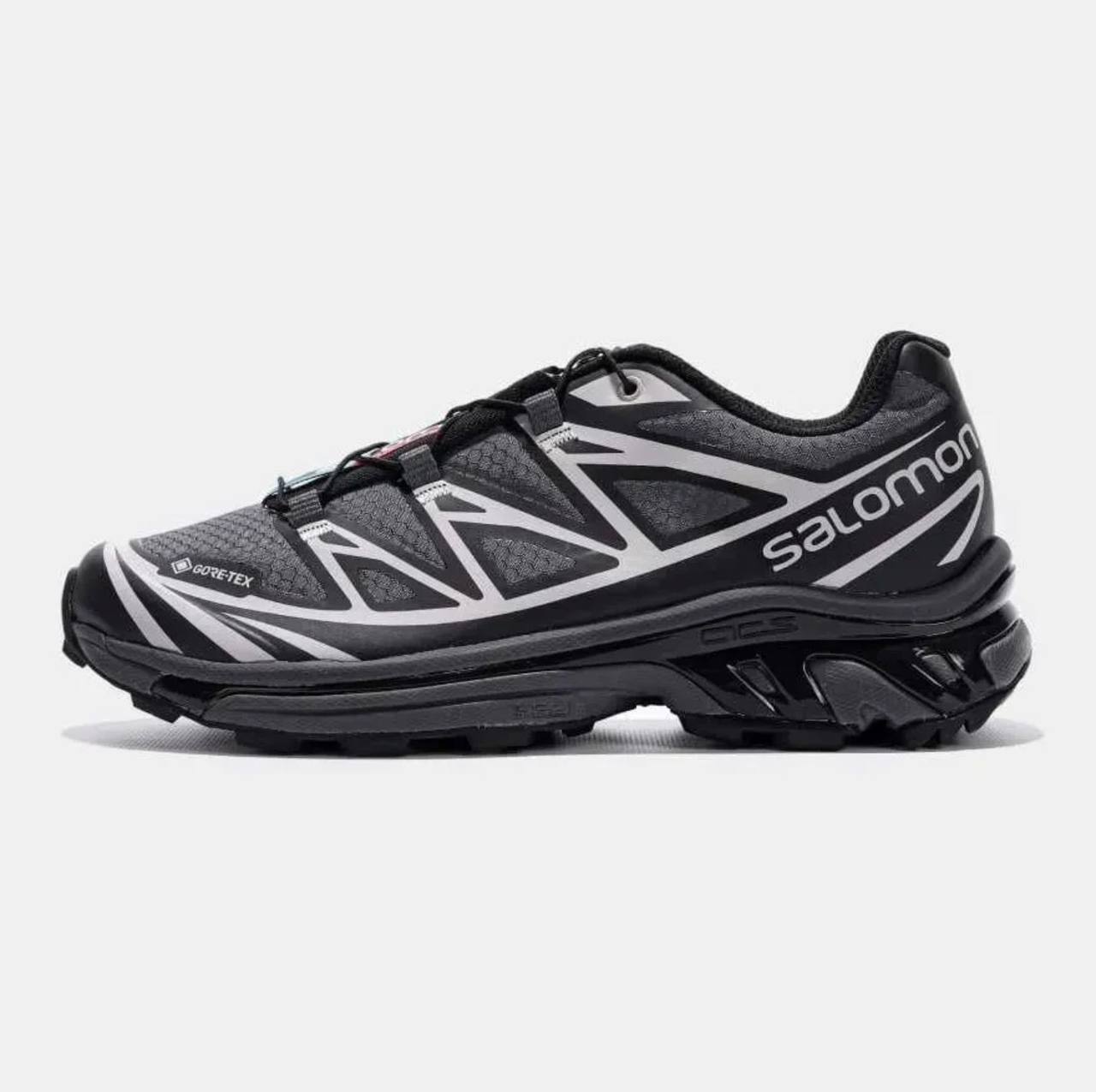 Мужские кроссовки Salomon XT-6 Grey Soft Ground Black Gore-Tex