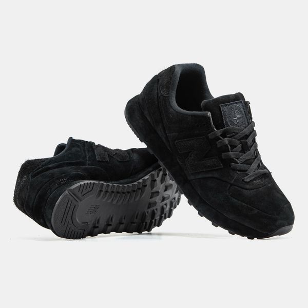 Мужские кроссовки New Balance 574 x Stone Island Ghost Pack Dark Black NB-998 фото